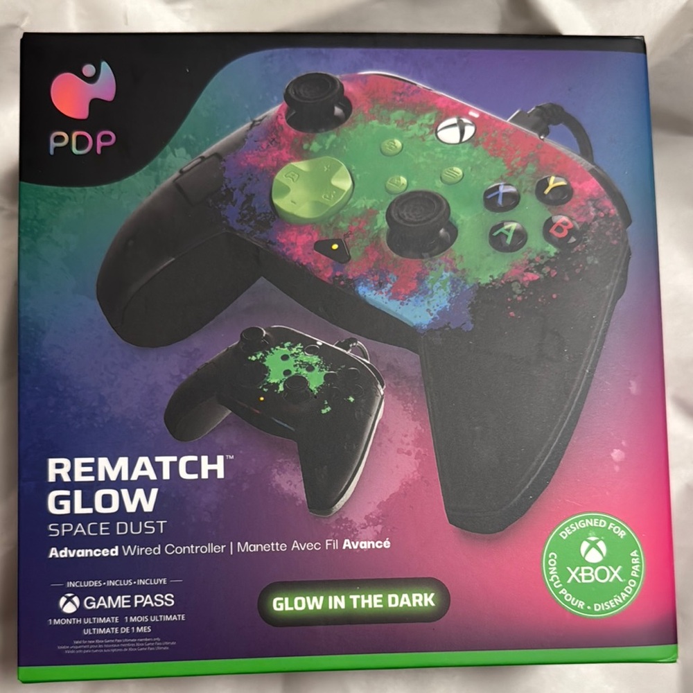 Rematch Glow Wired Controller - Space Dust